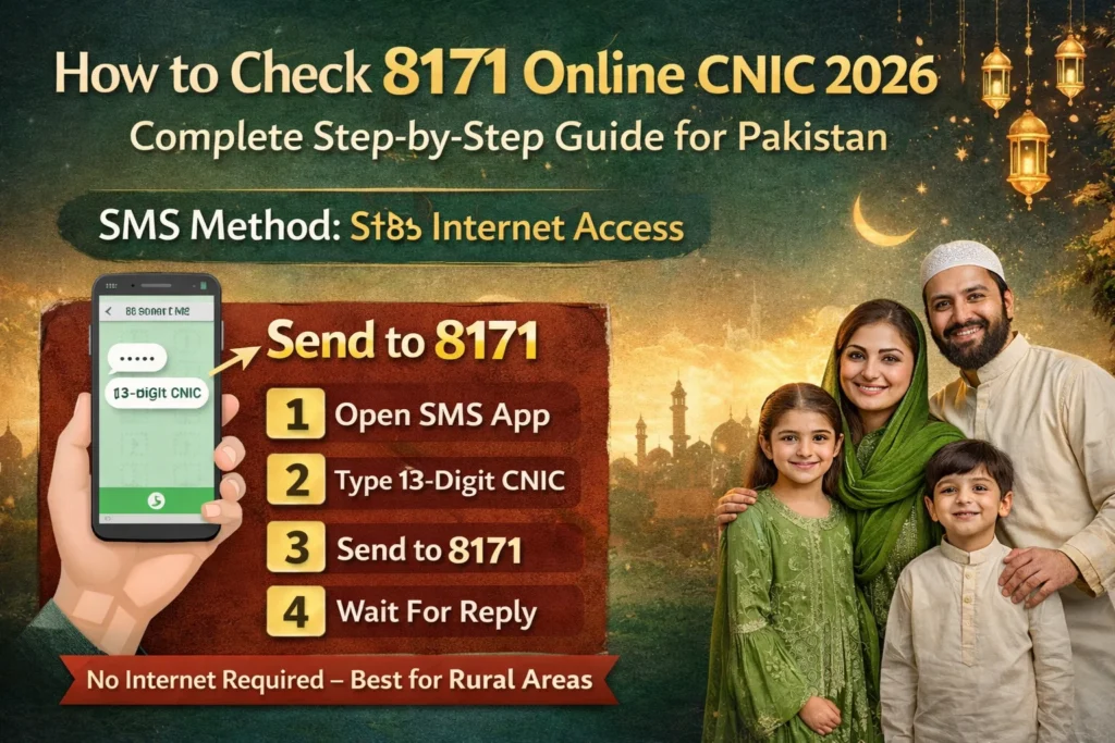 8171 Check online CNIC 2026 Online registration